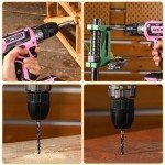 Power Drill Cordless: DEKO PRO Pink Cordless Drill 20V Electric Power Drill Set Tool for Women Drills Cordless with Battery and Charger Drill Driver 20 Volt Drill Driver Kit