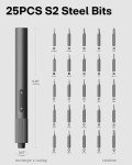 HOTO 25-in-1 Precision Screwdriver Set, 3.7V Electric Screwdriver, Max. 3 N·m Torque, USB-C Rechargeable, Compact Magnetic Tool for Phone, Laptop, Camera, Electronics, DIY Projects, Home Repair