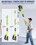 MYTOL Drywall Sander, 7.2A Electric Drywall Sander with Vacuum Dust Collection, 6 Variable Speed 900-1800RPM, LED Light, Foldable & Extendable Handle, 9 Pcs Sandpaper&3 Pcs Grid Sandpaper, Full Green