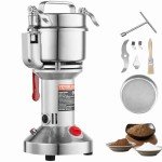 VEVOR 300g Electric Grain Mill Grinder, High Speed 1500W Commercial Spice Grinders, Stainless Steel Pulverizer Powder Machine, for Dry Grains Spices Cereals Coffee Corn Pepper, Straight Type