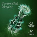 Leaf Blower Cordless with 4.0Ah Battery and Charger, 135MPH 170CFM High Speed Leaf Blower with 2 Tube, 20V Electric Leaf Cleaner, Lightweight Handheld Small Blower for Car, Garden, House, Depot, Green