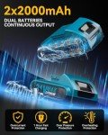 Drill, Cordless Drill with Dual 2.0Ah Battery, Electric Drills 3/8 Inch Chuck 370 In-lbs, 25+1 Torque Power Scewdriver Set with Battery and Charger, 2 Speed LED Light 27 Accessories