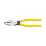 Klein Tools D213-9NE-CR Lineman's Crimping Pliers, Made in USA, Streamlined High-Leverage Design Made of Induction Hardened Steel, 9-Inch