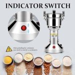 INSELY Grain Mill Grinder 150g High Speed Food Grain Mill Stainless Steel Seeds Flour Nut Pill Wheat Corn Herbs Spices & Seasonings Dry Grinder Electric Machine Grinder for Kitchen