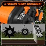 WEN DT1516 16-Inch 15-Amp 2-in-1 Electric Dethatcher and Scarifier with Collection Bag, Black
