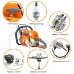 NEO-TEC NS872I 72cc Gas Chainsaw High-End Version, with NGK Spark Plug, Italian Ignition Coil, 24 Inch Chainsaw, 24" Chainsaw, Fit for 25 Inch, 28 Inch Bar, Gas Powered Chainsaw, Gasoline Chainsaw