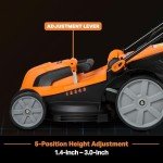 LawnMaster MEB1216K Electric Lawn Mower 16-Inch 12AMP