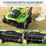 Greenworks 40V 15 inch Dethatcher/Scarifier, Tool Only