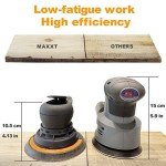 MAXXT Electric 5mm Random Orbital Sander Brushless 350W 3A Multi-function Variable Speed Electric Corded Orbital Sanders Machine with 10 Sanding Paper for Woodworking (R7303-5.0mmOrbit)