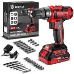 Power Drill Cordless: DEKO PRO Cordless Drill 20V Electric Power Drill Set Tool for Women Drills Cordless with Battery and Charger Drill Driver 20 Volt Drill Driver Kit Red