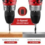Power Drill Cordless: DEKO PRO Cordless Drill 20V Electric Power Drill Set Tool for Women Drills Cordless with Battery and Charger Drill Driver 20 Volt Drill Driver Kit Red