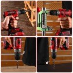 Power Drill Cordless: DEKO PRO Cordless Drill 20V Electric Power Drill Set Tool for Women Drills Cordless with Battery and Charger Drill Driver 20 Volt Drill Driver Kit Red