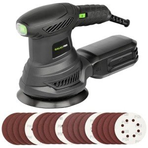 GALAX PRO 2.5A Random Orbit Sander, 300W Electric Orbital Sander with 6 Various Speeds 6000-13000RPM,4.9-Inch Palm Sander with 20PCS Sandpapers,1 dust canister,Fit for Woodworking, Sanding, Polishing…