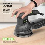 GALAX PRO 2.5A Random Orbit Sander, 300W Electric Orbital Sander with 6 Various Speeds 6000-13000RPM,4.9-Inch Palm Sander with 20PCS Sandpapers,1 dust canister,Fit for Woodworking, Sanding, Polishing…