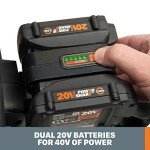 Worx 40V 12" Cordless Chainsaw Power Share with Auto-Tension - WG381 (Batteries & Charger Included)