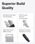 HOTO Cordless Brushless Drill Tool Set, Variable Speed, Hidden Buckle, Unique LED Screen, Intelligent Digital Display, Safe, Exquisite & Practical, High-end Drill Kit for Home/Daily Use