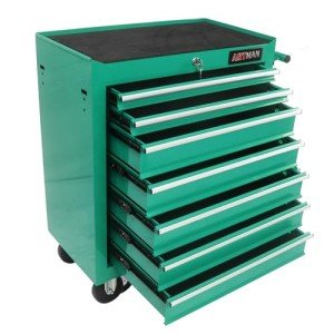 BOVONO Too Chest, 7-Drawers Rolling Tool Chest on Wheels, Tool Cart with Drawers & Key,Rolling Tool Box for Garage, Warehouse, Repair Shop, Tool Room (Green)
