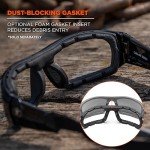 Ergodyne Skullerz Odin Safety Sunglasses, ANSI Z87 Impact Resistant, Durable Full Frame, Non Slip, Polarized, Anti Fog