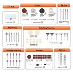 141pcs Rotary Tool Accessories Kit - GOXAWEE 1/8-inch Shank All Purpose Power Tool Accessory Set Universal Fitment for Easy Drilling Sawing Sanding Grinding Polishing