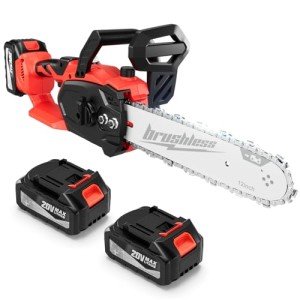 12" Electric Chainsaw Cordless, 20V Battery Power Cordless Chain Saw, Battery Chainsaw with 4.0Ah Lithium ion Battery and Charger