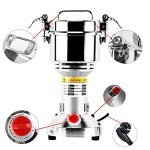 Homend High Speed 500g Electric Grain Mill Grinder Powder Machine Spice Herb Grinder 2500W 70-300 Mesh 36000RPM Stainless Steel Commercial Grade for Kitchen Herb Spice Pepper Coffee (500g)