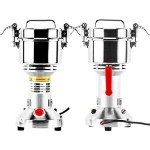 Homend High Speed 500g Electric Grain Mill Grinder Powder Machine Spice Herb Grinder 2500W 70-300 Mesh 36000RPM Stainless Steel Commercial Grade for Kitchen Herb Spice Pepper Coffee (500g)