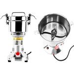 Homend High Speed 500g Electric Grain Mill Grinder Powder Machine Spice Herb Grinder 2500W 70-300 Mesh 36000RPM Stainless Steel Commercial Grade for Kitchen Herb Spice Pepper Coffee (500g)