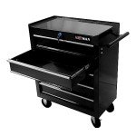nifoti 5-Drawer Tool Cart on Wheels, Rolling Tool Chest Storage, Trolley Organizer for Garage, Warehouse, Workshop, Repair Shop (5 Large Drawers-29.3"H-Black)