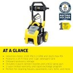 Kärcher Pressure Washer K2100PS, Max 2625 PSI, 3 Spray Nozzles, Detergent Tank, For Cars, Driveways, Siding, Patios, 2.07 max. GPM