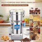 MAGIC MASTER 300g Grain Mill Grinder Electric,High Speed 1500W Commercial Spice Grinder,Safety Stainless Steel Dry Grinder Machine For Flour Wheat Nut Corn Rice Pepper Herbs Coffee Beans,Swing,110V