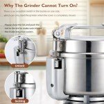 MAGIC MASTER 300g Grain Mill Grinder Electric,High Speed 1500W Commercial Spice Grinder,Safety Stainless Steel Dry Grinder Machine For Flour Wheat Nut Corn Rice Pepper Herbs Coffee Beans,Swing,110V