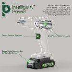 Greenworks 24V Brushless Cordless 1/2-Inch Drill / Driver, (2) 1.5Ah USB Batteries (USB Hub) and Charger Included DD24L1520