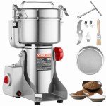 VEVOR 1000g Electric Grain Mill Grinder, High Speed 3000W Commercial Spice Grinders, Stainless Steel Pulverizer Powder Machine, for Dry Grains Spices Cereals Coffee Corn Pepper, Swing Type