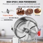 VEVOR 1000g Electric Grain Mill Grinder, High Speed 3000W Commercial Spice Grinders, Stainless Steel Pulverizer Powder Machine, for Dry Grains Spices Cereals Coffee Corn Pepper, Swing Type