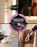 Pink Cordless Drill Set, 20V Electric Power Drill for Women, Lightweight Electric Screwdriver Driver with Battery & Charger, 3/8" Keyless Chuck, Womens Tool Kit for House