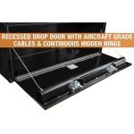 Buyers Products 1702310 Black Steel Underbody Truck Box with T-Handle Latch, 18 x 18 x 48 Inch, Contractor Toolbox With Durable Lock, Job Tool Chest For Storage And Organization
