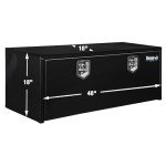 Buyers Products 1702310 Black Steel Underbody Truck Box with T-Handle Latch, 18 x 18 x 48 Inch, Contractor Toolbox With Durable Lock, Job Tool Chest For Storage And Organization