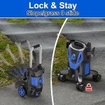 Zelonpro 2025 Upgraded Electric Pressure Washer - 4500 PSI 3.0 GPM Power Washer with 35FT Cord, 20FT Hose, 4 Anti-Tipping Lockable Wheels, 4 Nozzles and Foam Cannon for Cars, Garage, Driveway