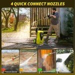 Electric Pressure Washer 4550 PSI Max 3.2 GPM Portable Power Washer with 4 Quick Connect Nozzles&Foam Cannon, 25 Foot Hose,16.5 Foot Power Cord, for Cars, Driveways, Patios, Home and Floor Cleaning