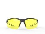 EDGE Zorge G2 Wrap-Around Safety Glasses, Anti-Scratch, Non-Slip, UV 400, Military Grade, ANSI/ISEA & MCEPS Compliant, 5.04" Wide, Black Frame/Yellow Lens