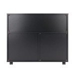 Winsome Halifax Storage Mobile Cabinets, 1 Door, 3 Drawers, 2 Wide Drawers, for Home Office, Black