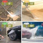 Power Washers Electric Powered 5000PSI-max 3.2GPM High Pressure Washer Car Cleaning Machine with Adjustable Spray Nozzle and Foam Cannon for Home Driveway Patio Deck, Light Yellow