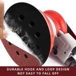 100PCS 5 Inch 8 Holes Sanding Discs 60 120 240 400 600 800 1000 1200 1500 2000 Grit Sandpaper Sander Round Sand Paper (100pcs 60-2000 grit)