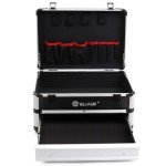 ELIAUK Tool Box Hard Case Tool Organizer Storage Cabinet Carry Case Tool box with Drawers(Silver)