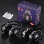 [2 Packs] SNR 35dB Ear Muffs Noise Reduction, Adjustable Hearing Protection Earmuffs, Hearing Protection Ear Muffs,Noise Cancelling Headphones for Autism, Safety Earmuffs for Shooting, Mowing, Hunting