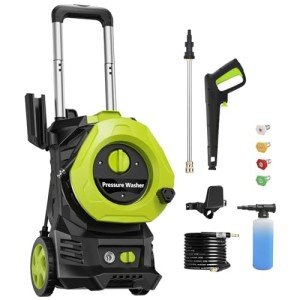 Electric Pressure Washer 4800PSI-Max 2.9GPM Power Washer with 25 Feet Hose,16.4 Feet Power Cord, Car Wash Machine Yellow Ideal Cleaning for Garden