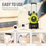 Electric Pressure Washer 4800PSI-Max 2.9GPM Power Washer with 25 Feet Hose,16.4 Feet Power Cord, Car Wash Machine Yellow Ideal Cleaning for Garden