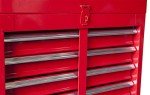 BIG RED ATBT1204R-RED Detachable 4 Drawer Tool Chest with Large Storage Cabinet and Adjustable Shelf, 20.3" l x 11" w x 40.4" h