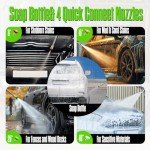 QIOMALA Electric Pressure Washer, 4500 PSI 3.0 GPM High Pressure Cleaning Machine with 35 FT Power Cord, 20 FT Hose, Foam Cannon, 4 Nozzles,Easy Store for Car/Garage/Patio, Green/Small