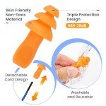 Shooting Ear Protection - 10 Pairs Noise Cancelling Ear Plugs for Gun Range, Sleeping & Swimming